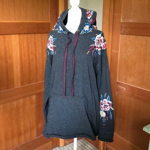 {Sundance} NWOT Floral Embroidered Hoody
